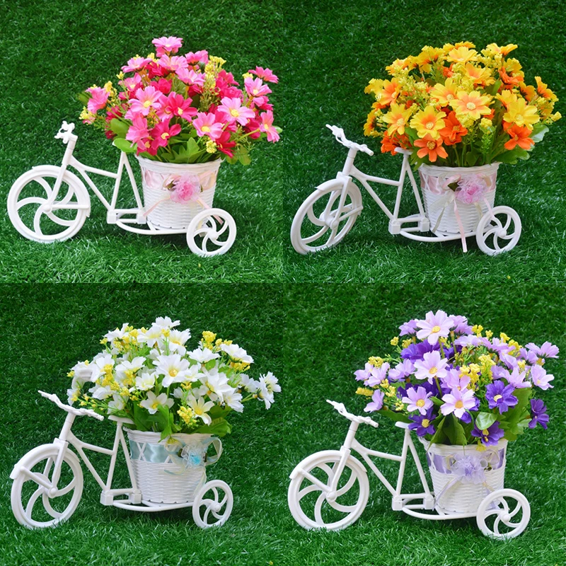 Living room silk flower dry bouquet plastic artificial flower simulation flower car set accessories home potted ornaments indoor