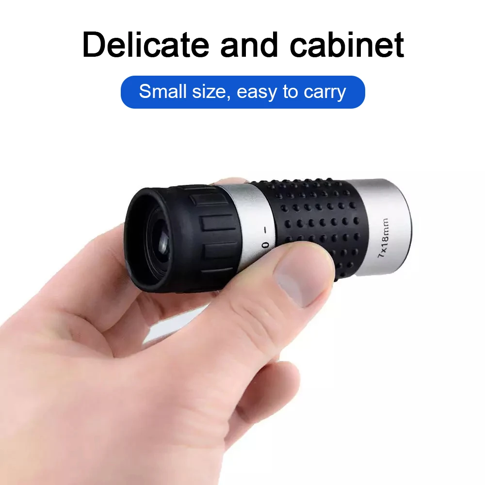 

7x18 Mini Monocular Telescope Zooming Focus Binoculo Optical Hunting Scope With Line Mark For Outdoor Activities Sports