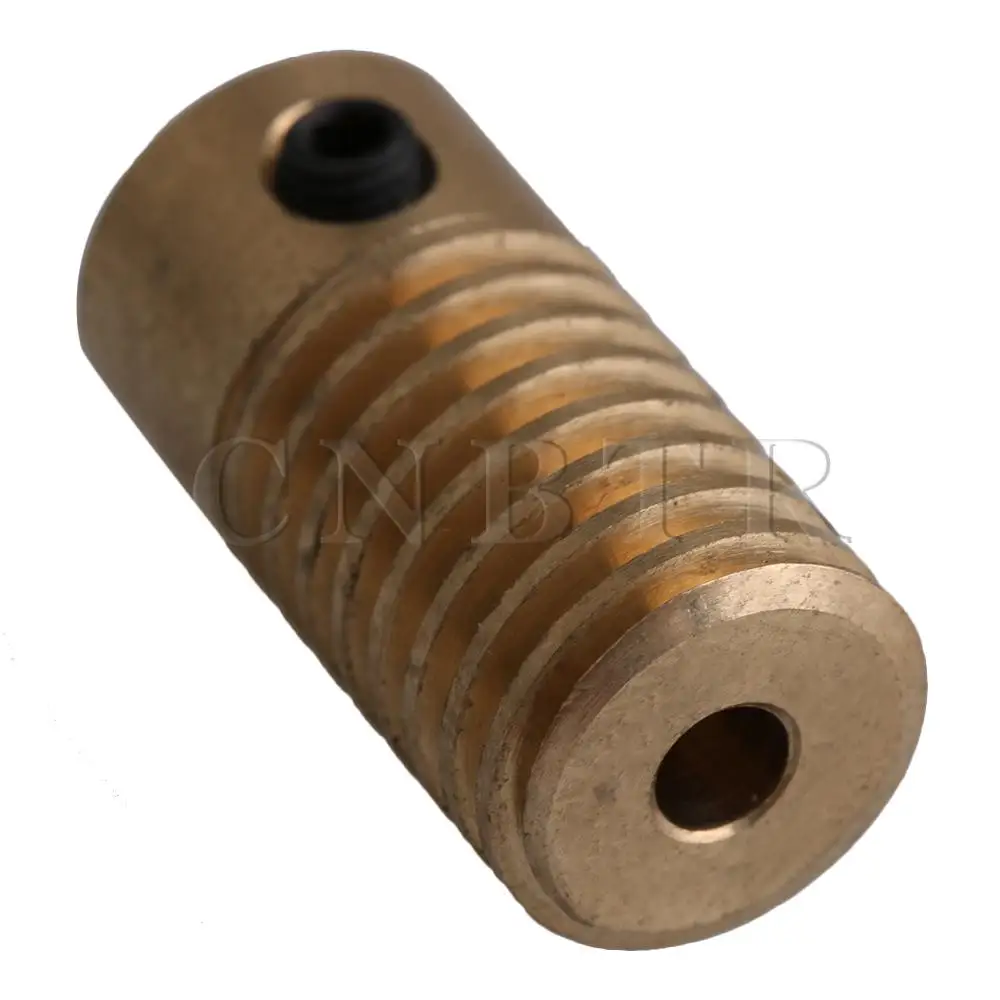 CNBTR желтый 0 5 Модуль 3 мм Диаметр отверстия латунь Червячное колесо шестерни вал