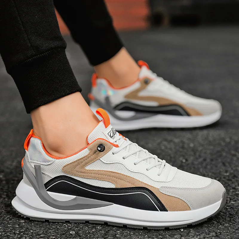 

2021 fall Men men Sneakers comfort Breathable sport Shoes Lightweight Lace Up Outdoors tennis Shoes Zapatos hombre basket homme
