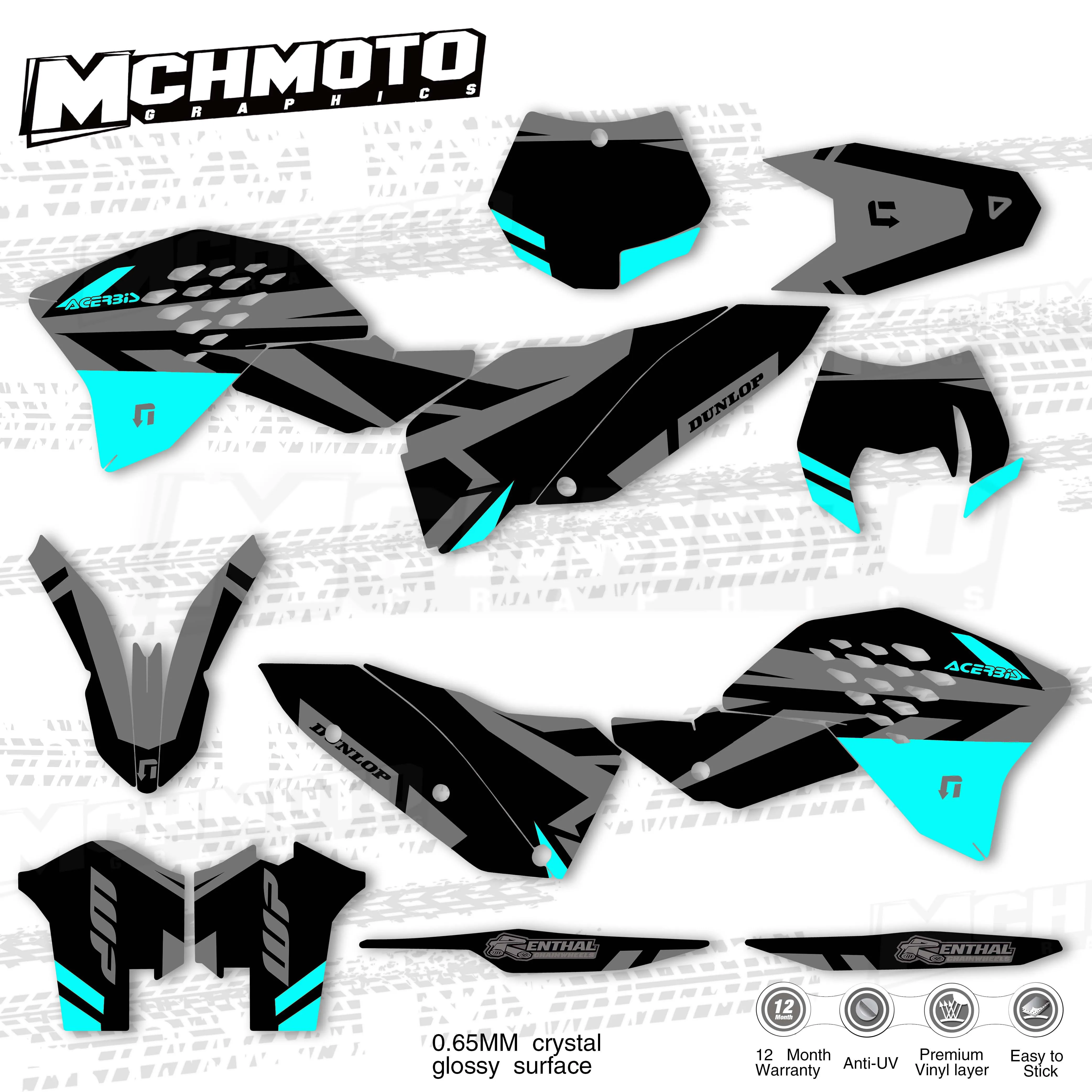 MCHMFG для KTM EXC F 125 250 300 450 530 2008 2009 2010 2011 полностью графические Наклейки на заднюю