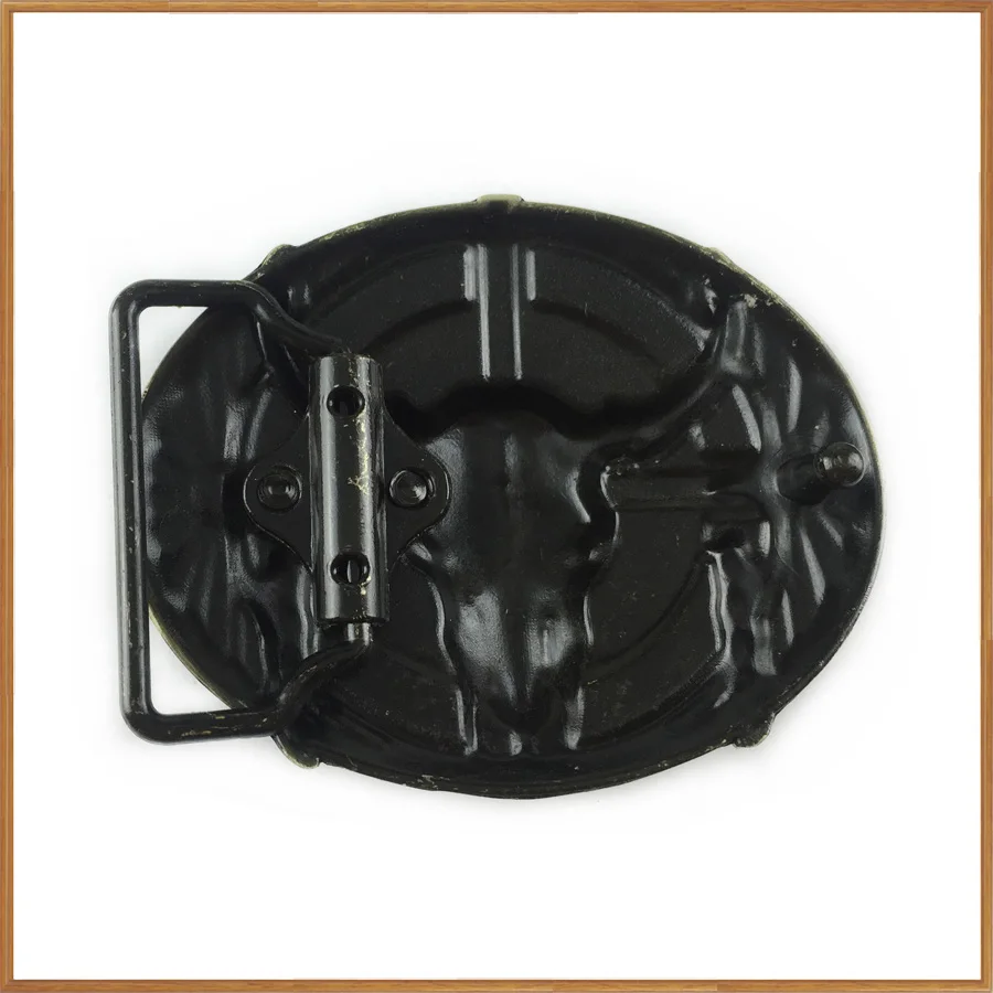 Мужская Ретро пряжка BuckleClub в виде Головы Быка западном стиле Ранняя латунная