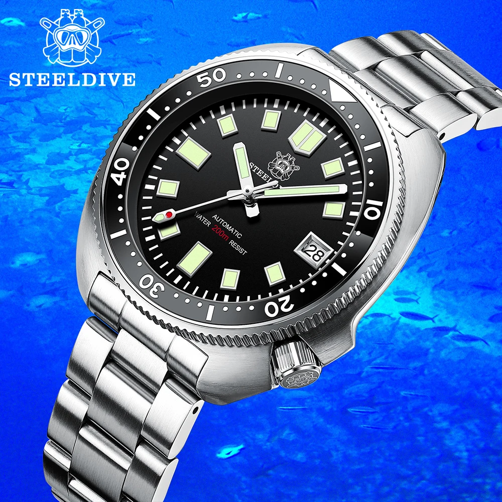 

SD1970 Steeldive Brand 44MM Men NH35 Diver Watch with Ceramic Bezel