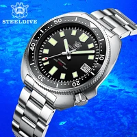 sd1970 steeldive brand 44mm men nh35 diver watch with ceramic bezel