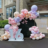 181pc diy birthday pearl latex balloons set wedding arch garland kit party decors baby pink purple yellow baptism globos supplie