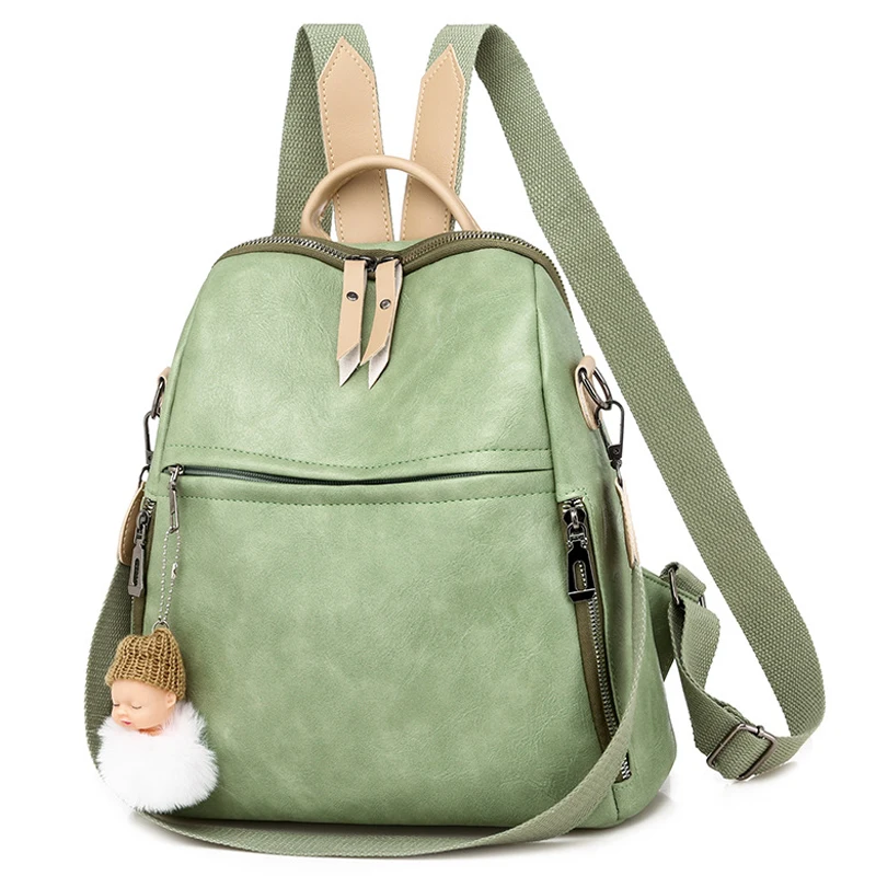 Новое поступление 2020 женский кожаный рюкзак с защитой от кражи Повседневная