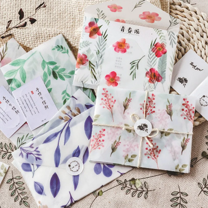 8 шт./лот такие как четыре сезона серной кислоты бумажный конверт школьные