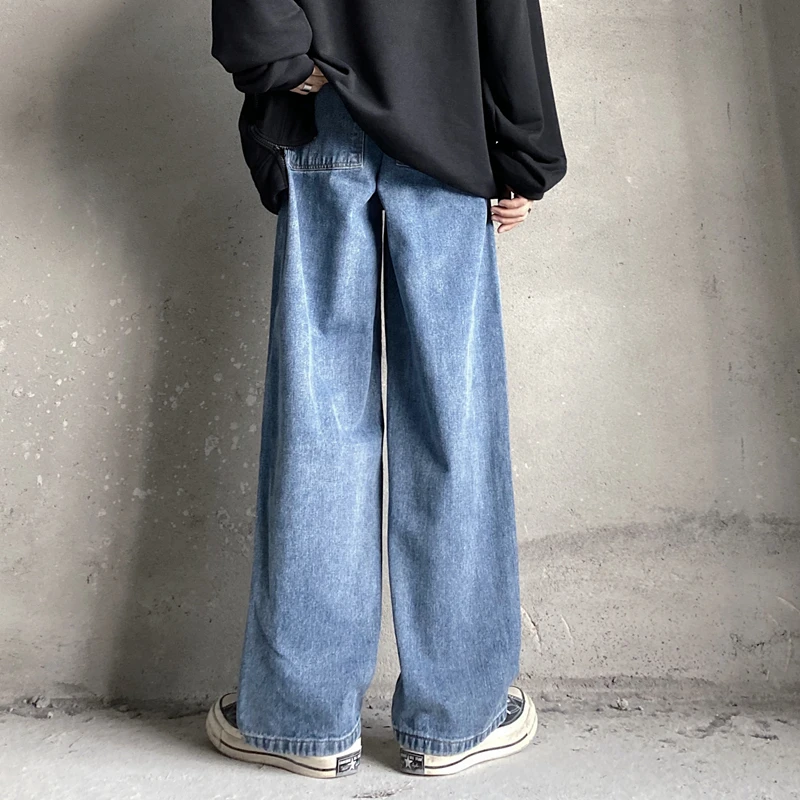 

NEW Vintage Washed Jeans Women Streetwear Jeans Harajuku Cartoon Anime Print Jeans Fashion Man Jeans Loose Wide Leg Pants Cotton