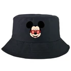 Панама с изображением Микки Мауса из мультфильма, двусторонняя, для рыбалки