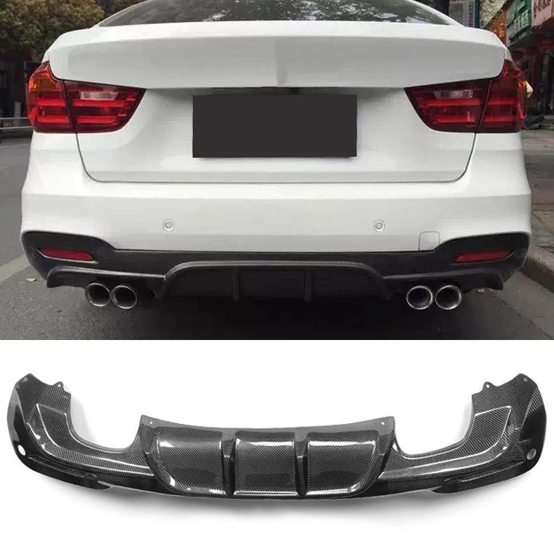Губа диффузора заднего бампера из углеродного волокна для BMW 3 серии F34 GT M Sport 4 Door