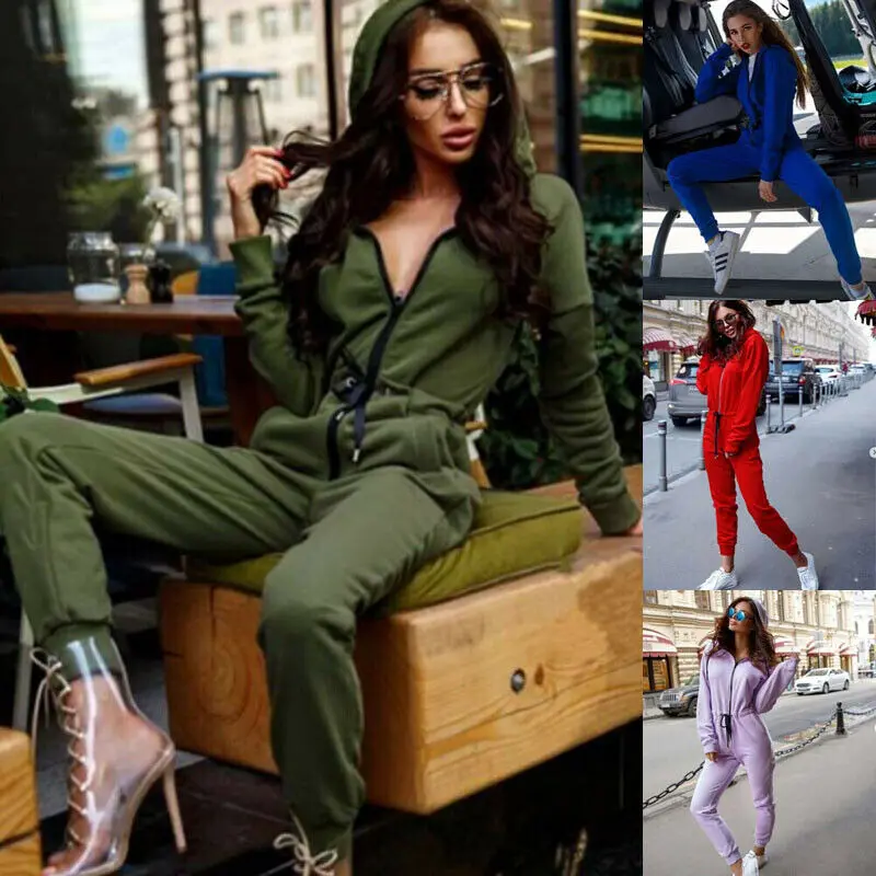 Женский спортивный костюм на молнии элегантный облегающий Повседневный