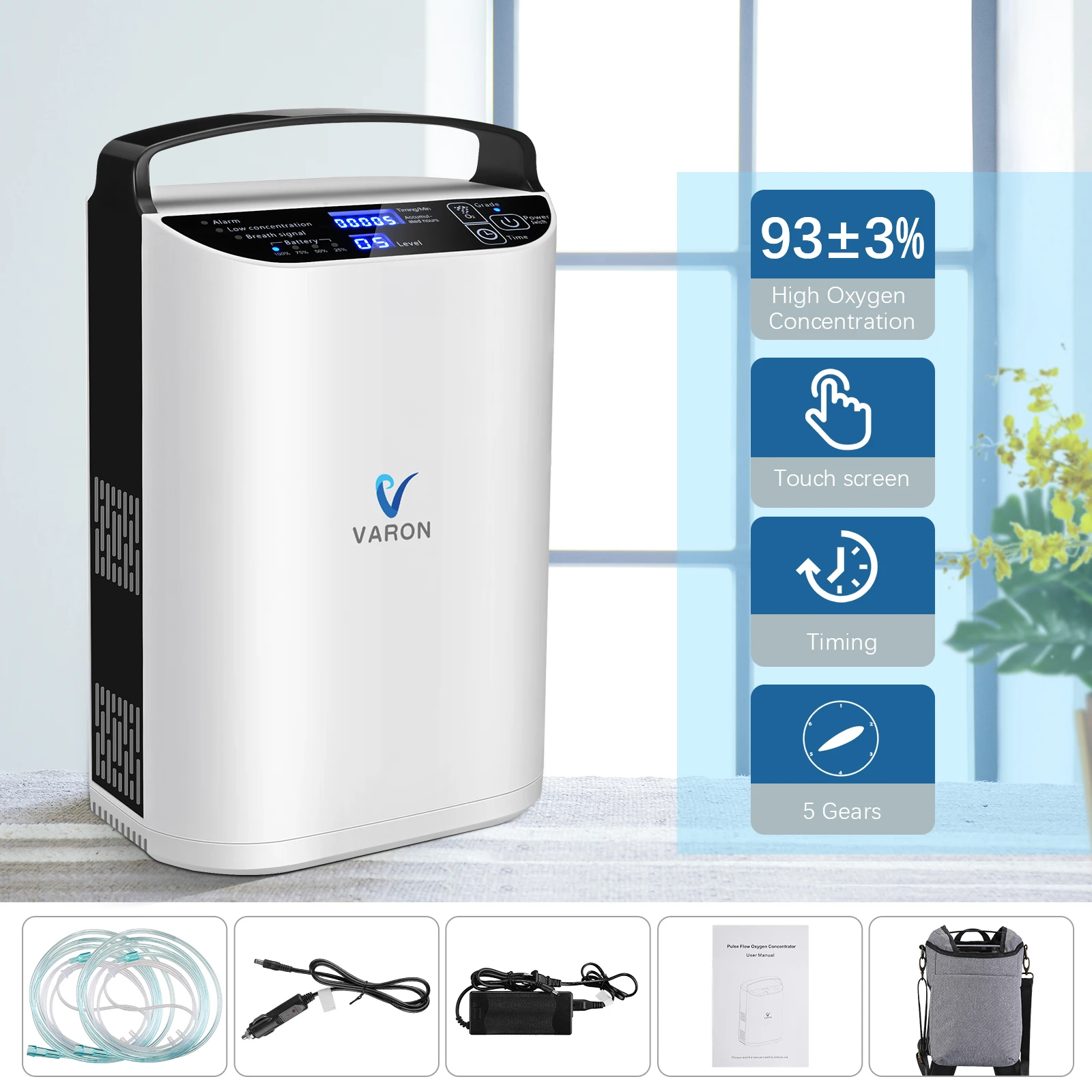 

5L Oxygen Concentrator For Home And Car Use Portable 5L Pulse Flow Oxygen Concentrator Generator Machine Oxygen Making Machine