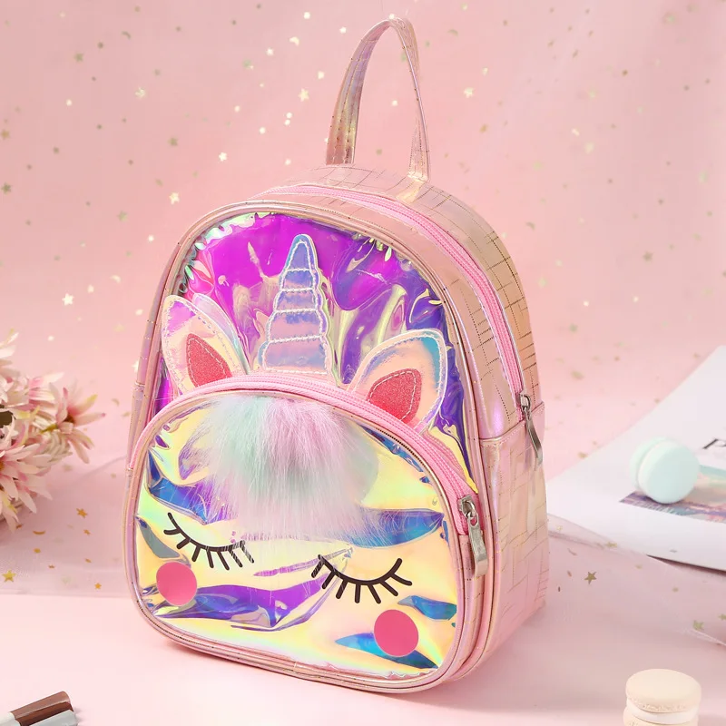 

Cute Unicorn Mochilas Waterproof PVC School Bag Jelly Backpack Children Kids Lovely Animal Laser Backpacks Fashion Cartoon Purse