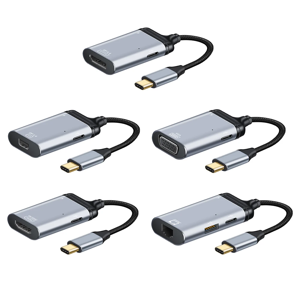 

4K/8K/1080P 60Hz Type-C HD Video Converter Replacement PD 100W Charging USB Adapter for Windows Digital Cable