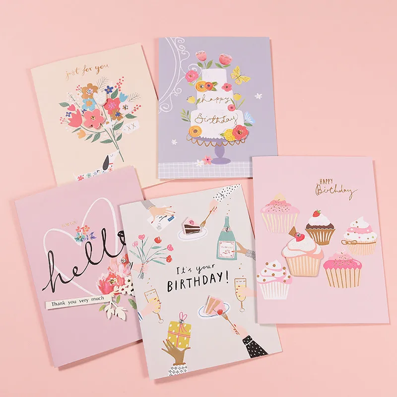 

9pcs Birthday Wishes Cards Kids Birthday Cards Happy Birthday Cards Gift Label Cards