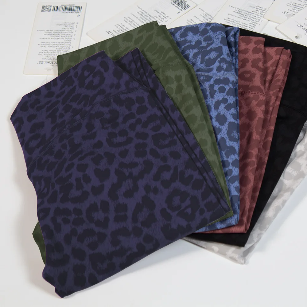 NWT Women Leopard Printed Legging Women's Sports Pants Gym Clothing Tights High Waist Yoga Wear Seamless Fitness Suit