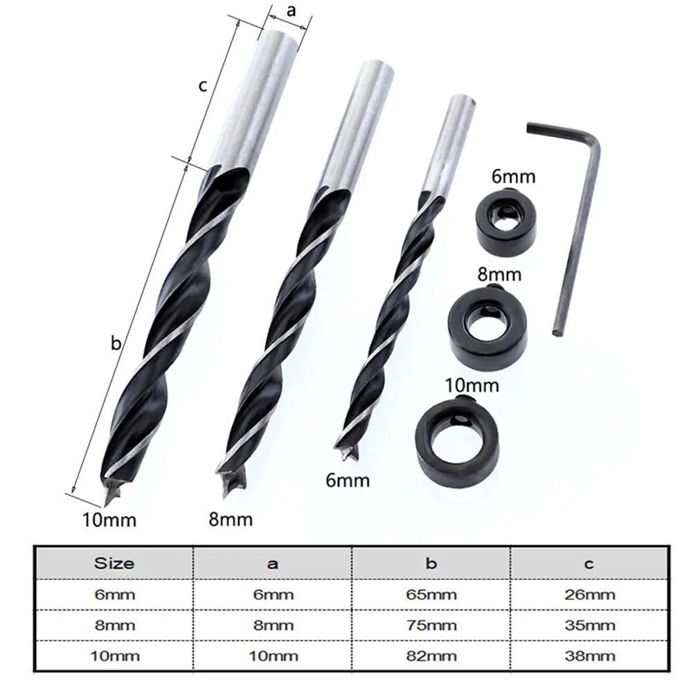 

Precise Drilling Clear Scale Dowelling Jig Set Durable Aluminum Alloy Punch Locator Self Centering Board Clamp Woodworking Tool