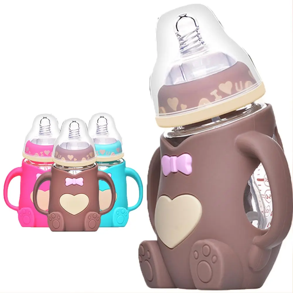 Детская силиконовая бутылочка для кормления молоком 240 мл безопасный не содержит
