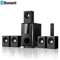 5 1 channel home theater speaker systembluetooth compatibleusbsdfm radio remote control touch paneldolby surround sound