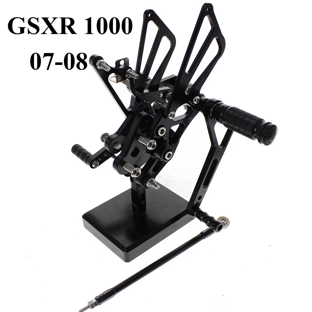 

ЧПУ Регулируемый Rearset задний набор для Suzuki GSXR1000 K7 K8 GSXR 1000 2007 2008 мотоцикл подножки Rearsets подставка для ног