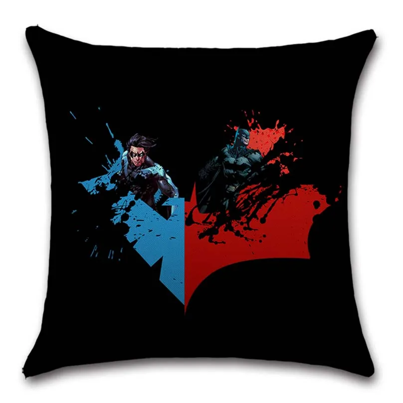 Бэтмен мультфильм комиксов nightwing Робин украшение чехлов на подушки стул сиденье для автокресла декоративная наволочка домашний дом спальня дети подарок