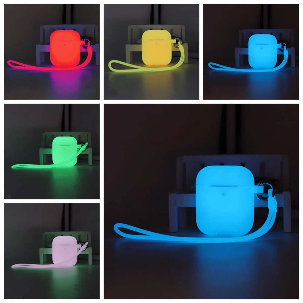 Новый модный светящийся силиконовый чехол с защитой от царапин для наушников Earpod