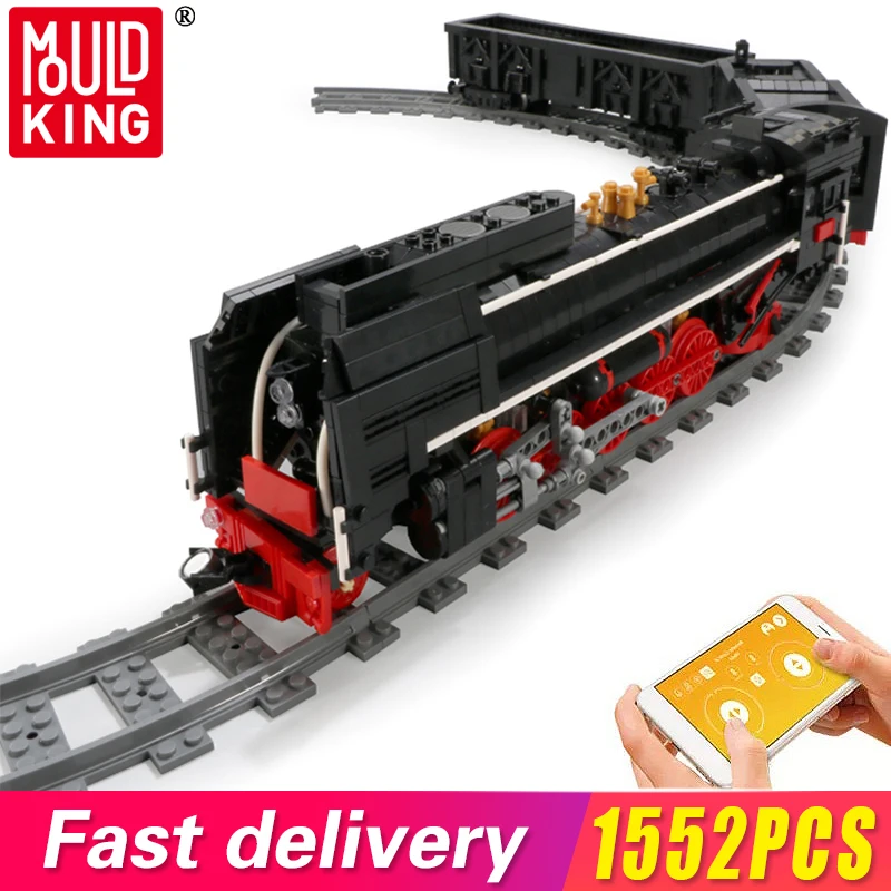 

Город МОС серия мировая железная дорога паровоз QJ моторизованный поезд модель набор строительных блоков Кирпичи RC детские игрушки