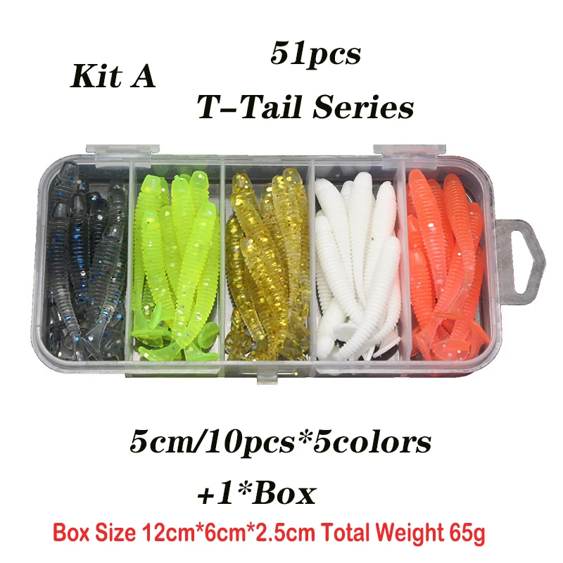 New Silicone Bait Fishing Lure Set Soft Lure Kit Shrimp Wobblers On Pike Shad Trout Bass Worm Trolls Isca Artifical Pesca Tackle