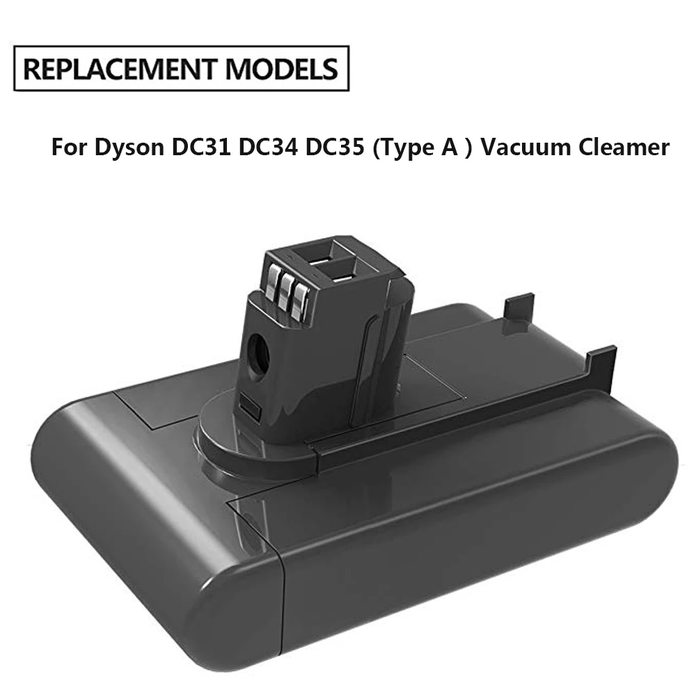 

2021 DC31 (Type A) 22.2V 12800mAh Li-ion Vacuum Battery for Dyson DC35,DC45 DC31,DC34, DC44, DC31 Animal, DC35 Animal,917083-01