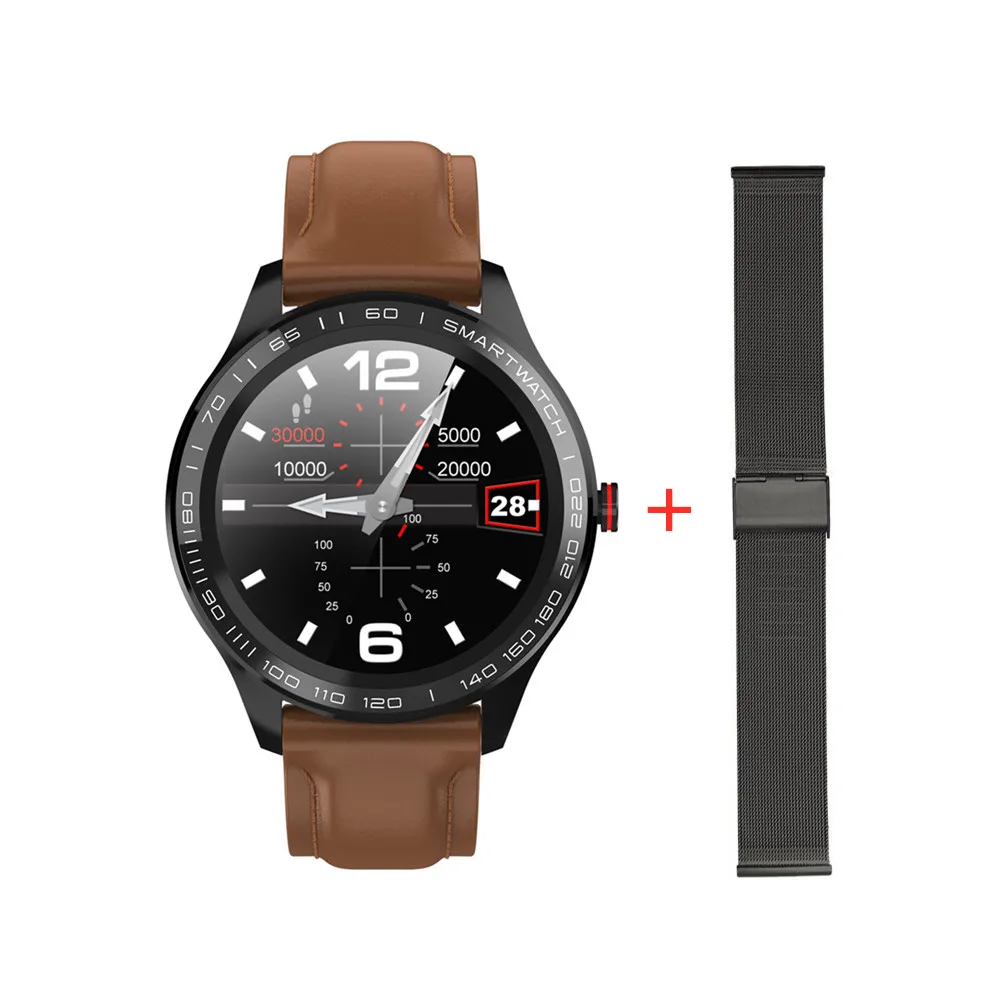 add headset L9 Смарт часы человек IP68 Водонепроницаемый Bluetooth SmartWatch ЭКГ артериального давления сердечного ритма спортивные фитнес часы pk L5 L8 L7 - Цвет: add headset