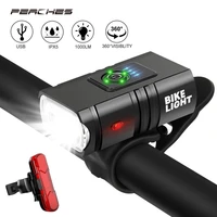 usb rechargeable bike light t6 led mtb bicycle front back rear taillight cycling safety warning light waterproof bicycle lamp