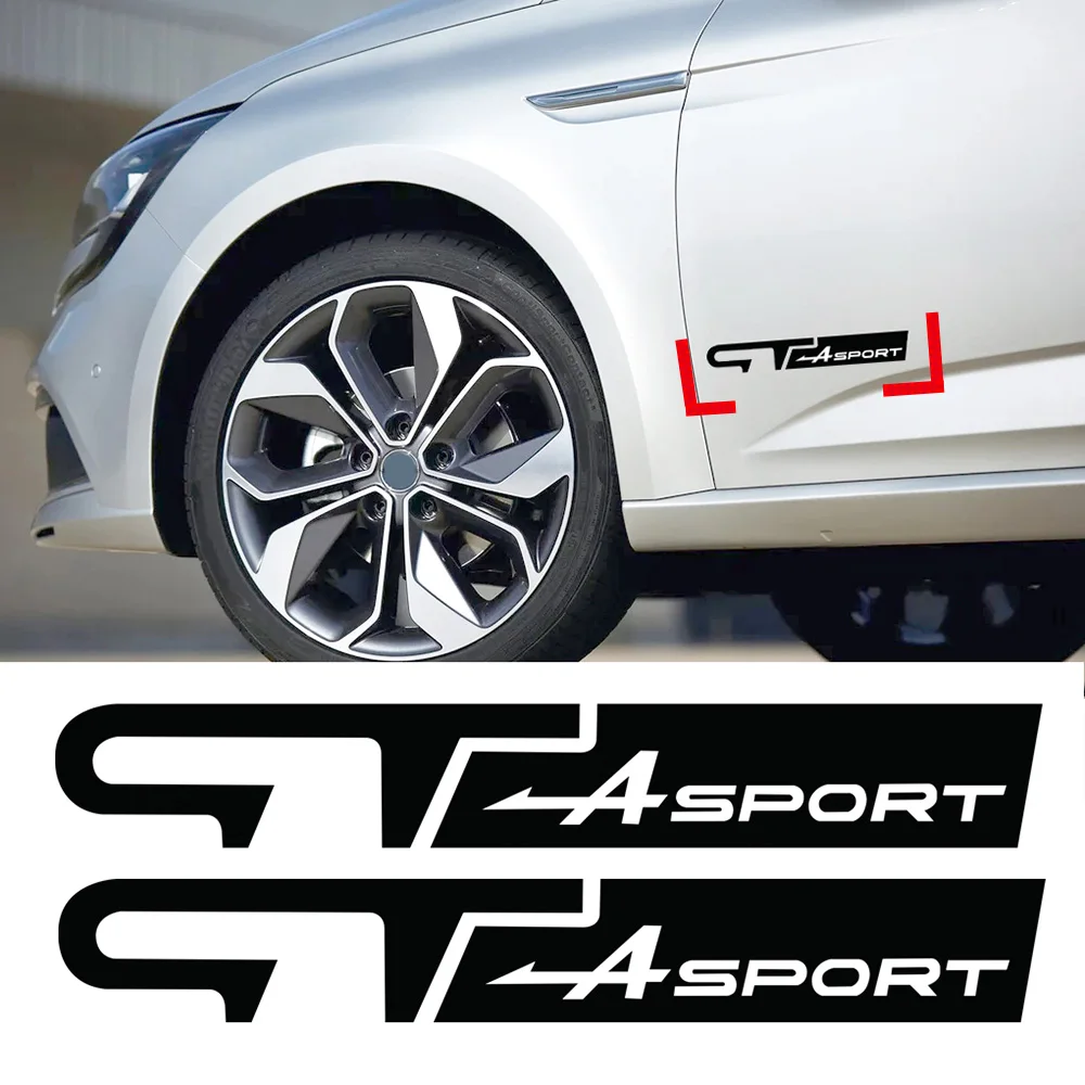 2 шт. GT шильдик Sport виниловая наклейка на машину Эмблема для кузова Стикеры Renault