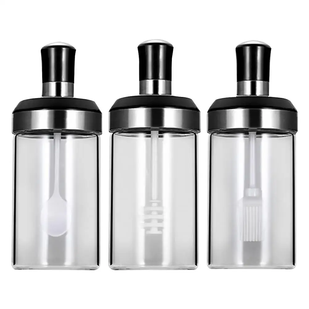 Стеклянная банка для специй бытовой контейнер приправы кухонный шейкер соли