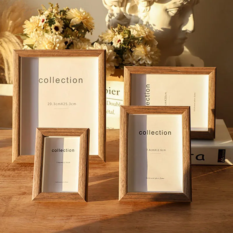 

Quality Solid Wood Photo Frame 5/6/7/8/10 Inch Creative Home Desk Decor Picture Frames Modern Photo Album Painting Frame Kids Gi