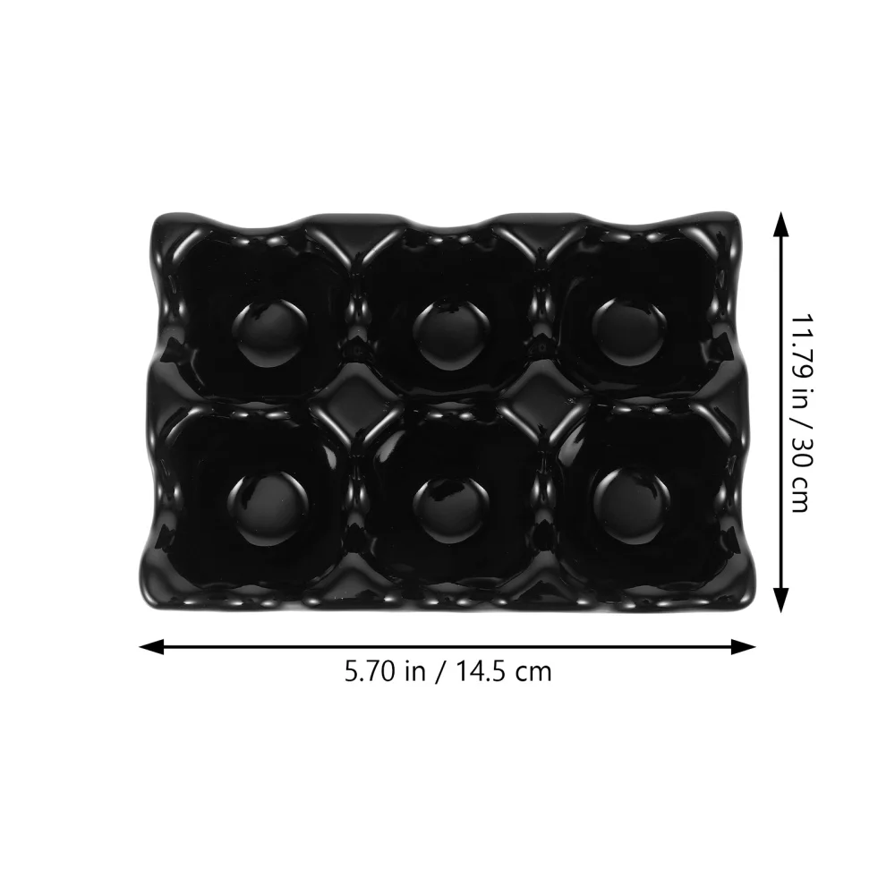 

1 Pc Lightweight Convenient Egg Organizer Household Serving Tray (Black)