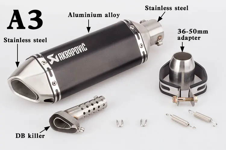 Универсальный Akrapovic мотоциклетный глушитель выхлопной трубы Moto GP система побега для KTM Benelli Honda Kawasaki Yamaha Ducati слипоны