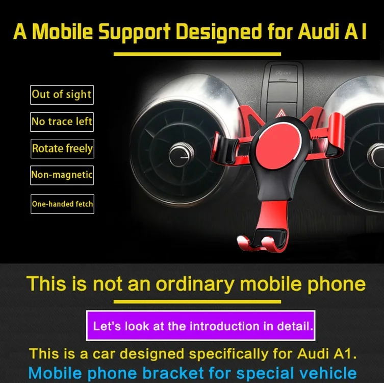 Автомобильный держатель-зажим для телефона Audi A1 Гравитационный автомобильный