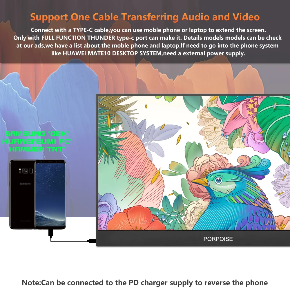 портативный монитор porpoise 173 дюйм