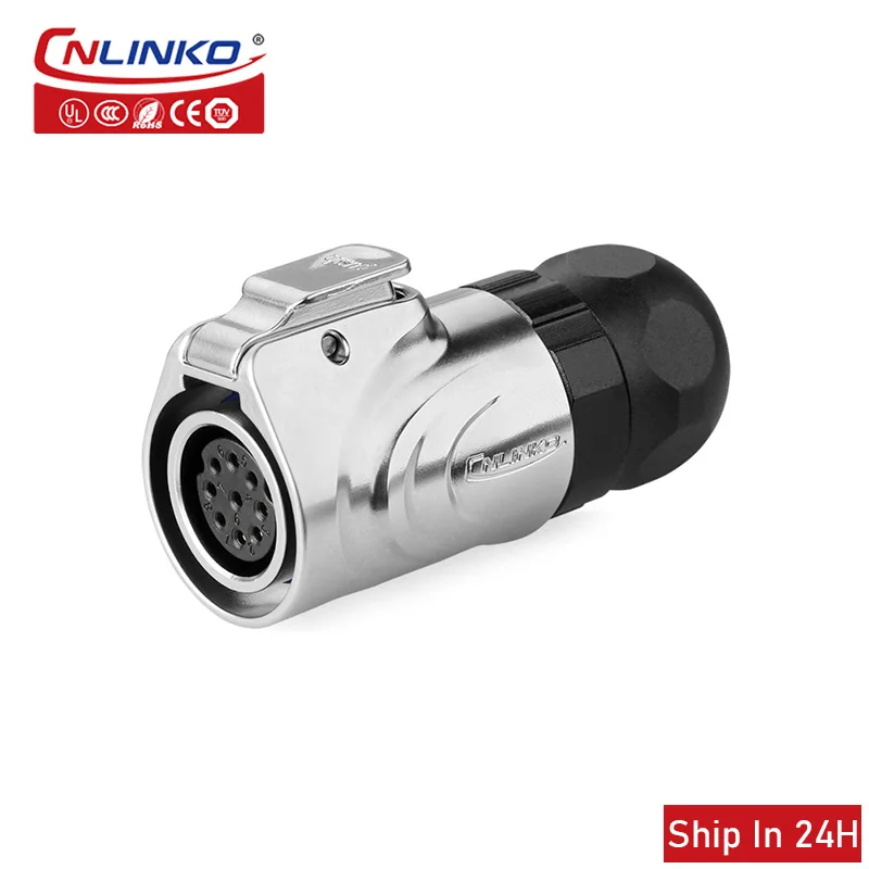 

Cnlinko LP M16 Metal 9pin Aviation Waterproof Power Connector Soldering Male Female Socket Plug for Industrial Medical LED Video