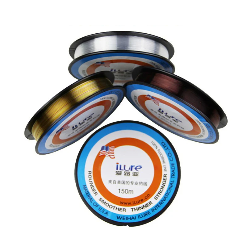 Плавающая углеродная леска для ловли карпа 150 м красочная зимняя супергладкая