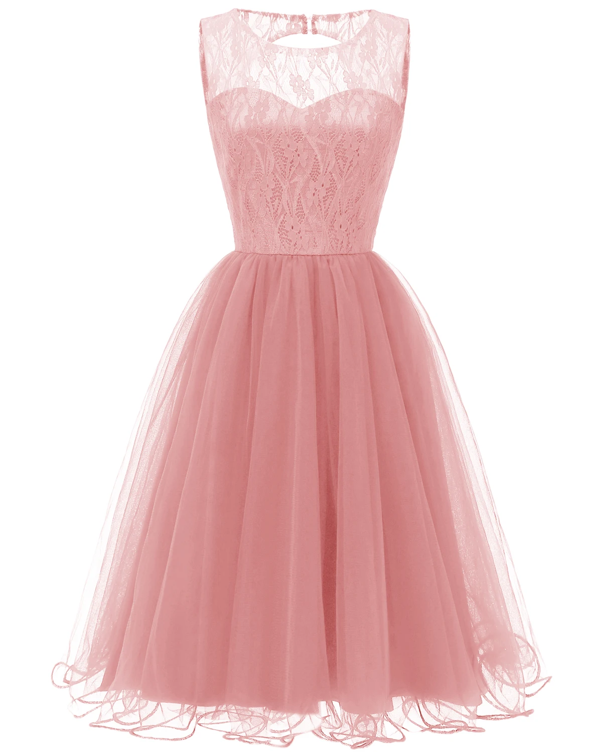 

Illusion Evening Party Dress Pink Cocktail Bridesmaid Dress Elegant Vestidos de Fiesta Robe de Soiree Abendkleider DN-074