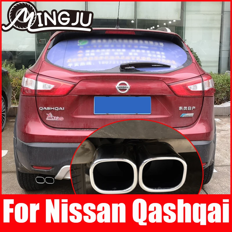 

Car Cover Muffler Exterior End Pipe Outlet 304 Stainless Steel Exhaust Tip Tail For Nissan Qashqai J10 2009-2015 Accessories