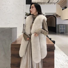 Жилет на осень и зиму пальто из натурального Лисьего меха женская одежда