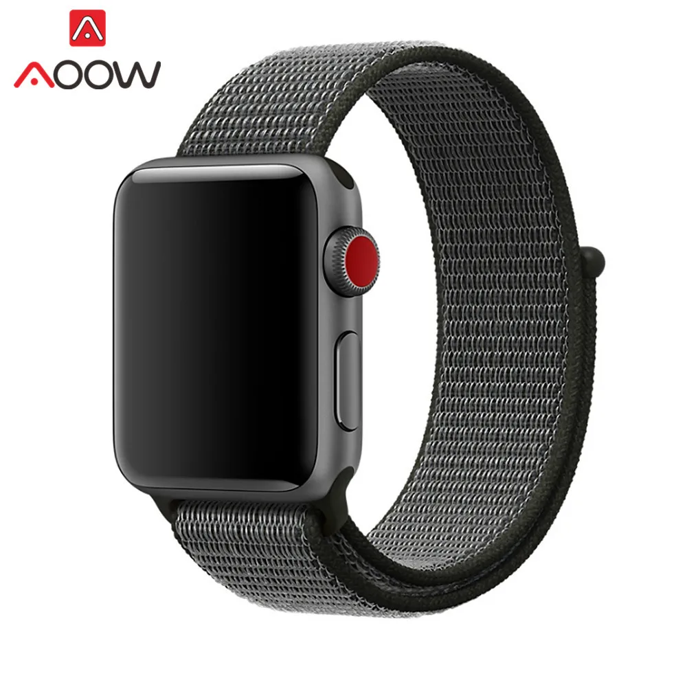Цветной нейлоновый ремешок для часов Apple Watch 38 мм 42 мм 40 мм 44 мм тканый холщовый ремешок на липучке браслет для часов iwatch 1 2 3 4