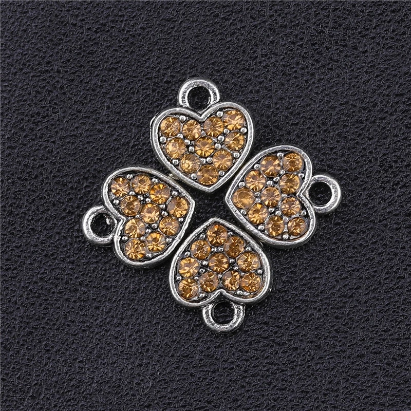 As Photo 10 Pieces Juya DIY эмалированные Очаровательные Подвески Supplis Cz Стразы в форме сердца Национальный флаг США амулеты для создания модных ювелирных изделий - Окраска металла: As Photo 10 Pieces