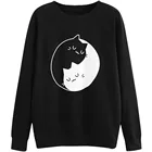 Женские рубашки с кошками, женские футболки с длинным рукавом и принтом кота, пуловер, топы, туника, топ, женская уличная одежда
