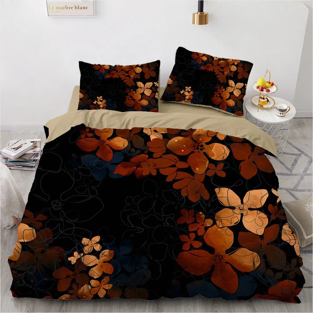 

3D Digital Vintage Duvet Cover Set A/B Double-sided Quilt/Blanket Cover Set Twin Queen King Size 245x210cm Bed Linen for Gift