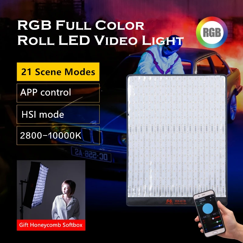 FalconEyes 100 Вт RGB светодиодсветильник лампа для фотоссветодиодный емки с поддержкой