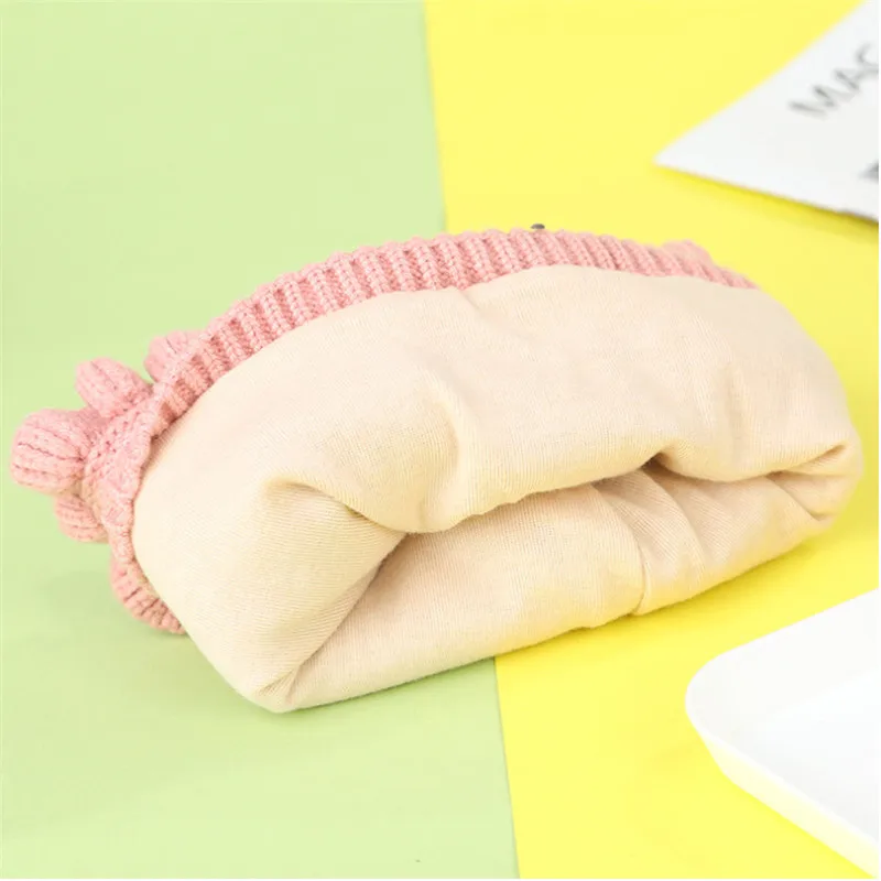 Милая мультяшная вязаная крючком теплая шапка-ведро шапки для новорожденных