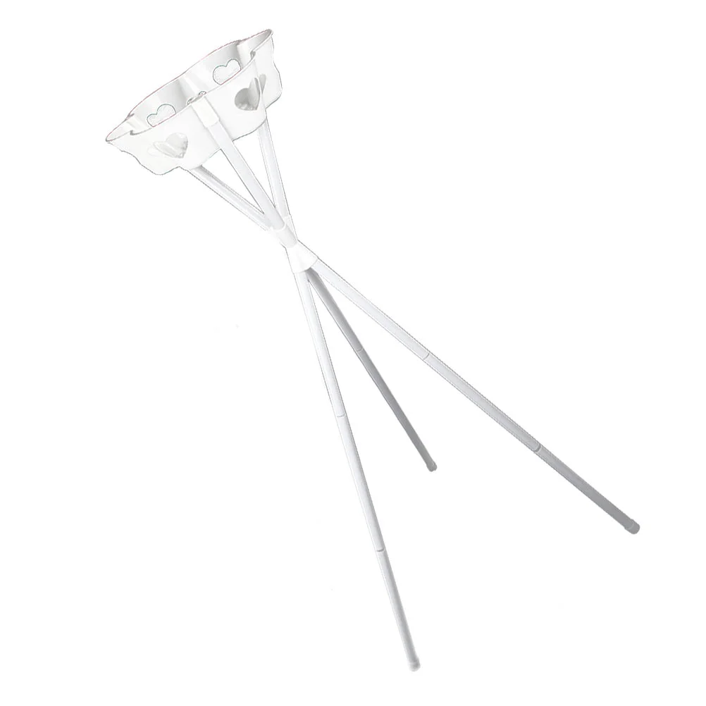 

1Pc Decorative Flower Basket Tripod Holder Plastic Wedding Flower Rack (White)